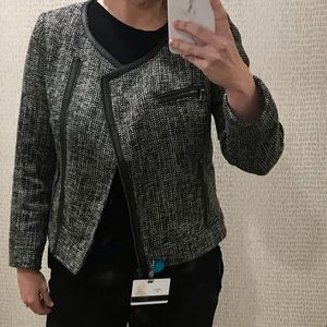 Great BR Wool and Leather Accent Jacket